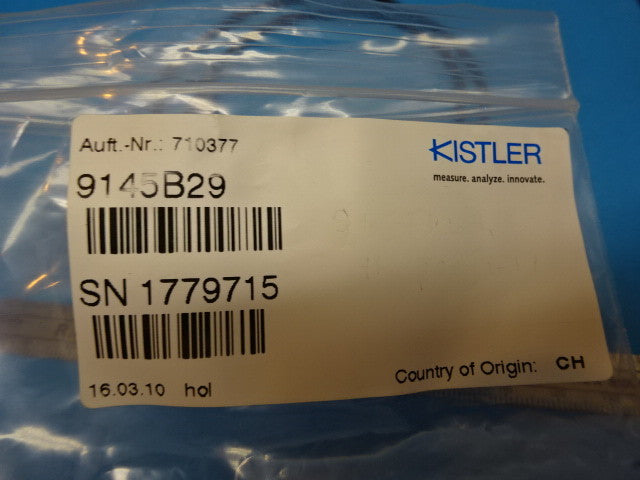 KISTLER SWISS MADE MINIATURE LOAD CELL 9145B29 FORCE WEIGHT SENSOR AS IS #90-55