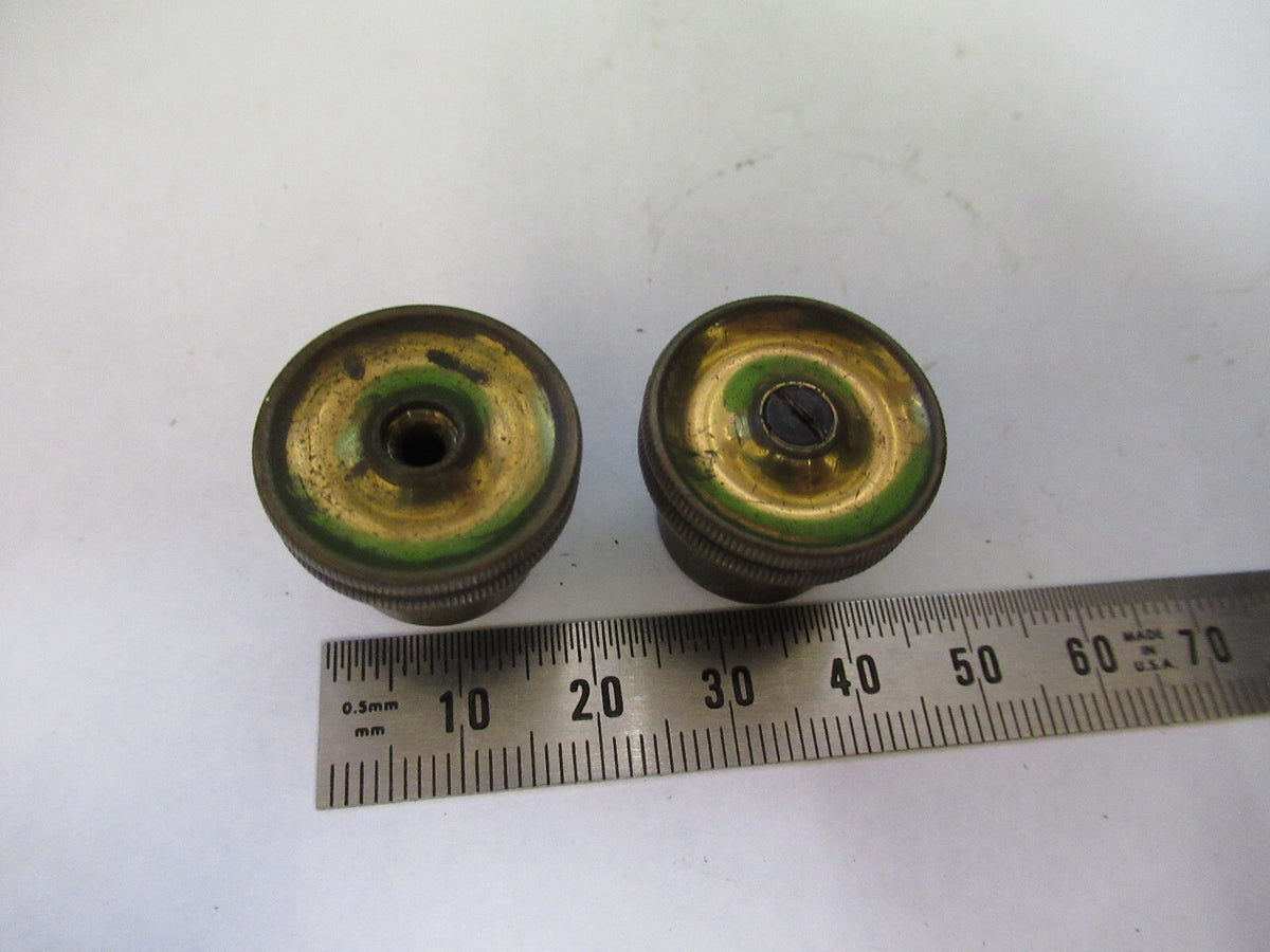 ANTIQUE BAUSCH LOMB SET OF KNOBS MICROADJUST MICROSCOPE PART AS PICTURED F3-B-68