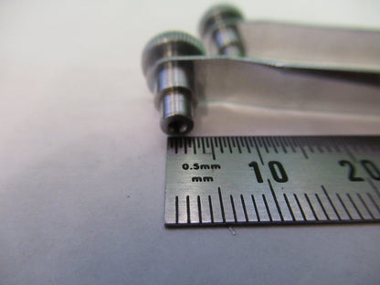CARL ZEISS GERMANY PAIR CLIPS STAGE MICROSCOPE PART AS PICTURED X9-B-25