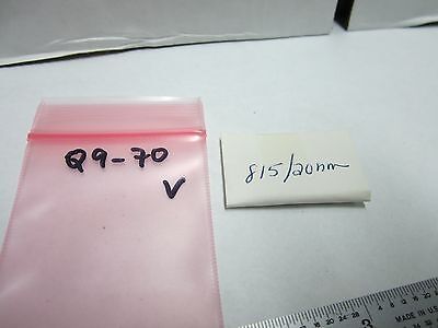OPTISCHE MINI 815/20 nm INFRAROTFILTER LASEROPTIK WIE BESEHEN BIN#Q9-70