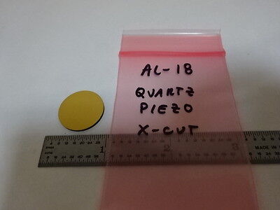 BLANK PIEZOELECTRIC QUARTZ CRYSTAL X-CUT GOLD PLATED PIEZO SENSOR AS IS #AL-18