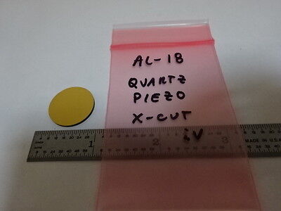 BLANK PIEZOELECTRIC QUARTZ CRYSTAL X-CUT GOLD PLATED PIEZO SENSOR AS IS #AL-18
