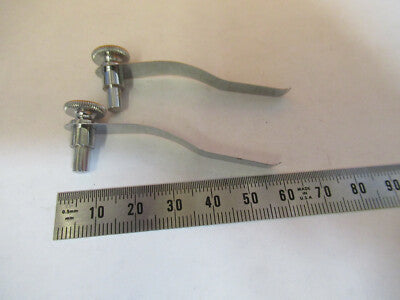 Antique Pair Clips Spencer Lens Co. American Optical Co. Microscope Part