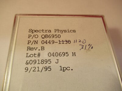 SPECTRA PHYSICS OPTICAL FILTER LENS LASER OPTICS AS PICTURED &19-B-18