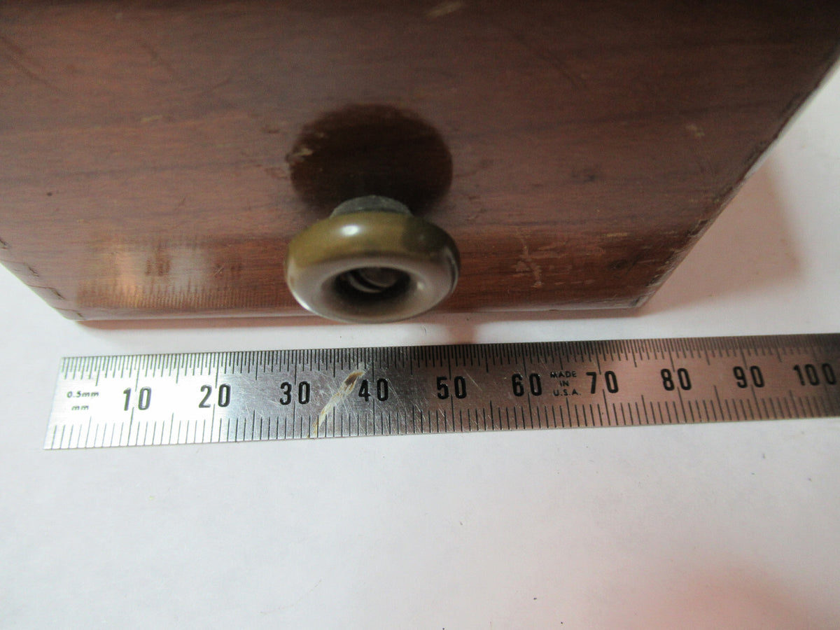 ANTIQUE BAUSCH LOMB MINI WOOD BOX DRAWER MICROSCOPE PART AS PICTURED  X2-A-86