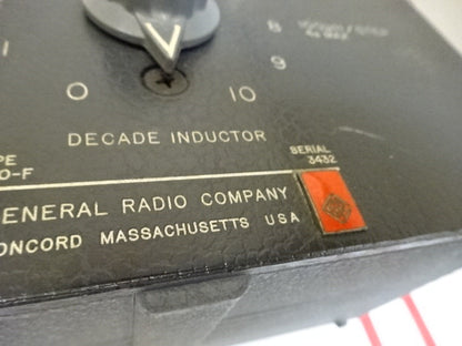 Decade Inductor General Radio 1490-F broken lead , working, sold