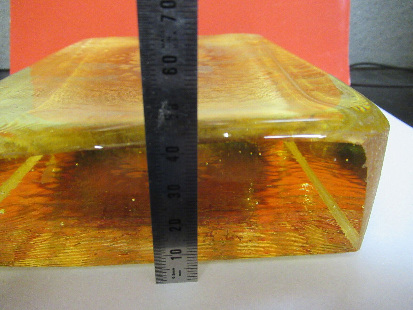 HUGE PIECE OF PHOSPHATE GLASS BLOCK as melted  VERY RARE AS PICTURED G4-A-11