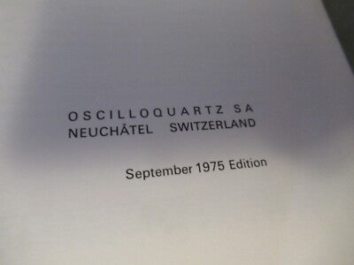 VINTAGE MANUAL OSCILLOQUARTZ SWISS 2200 QUARTZ FREQUENCY STANDARD 1975 AS PICTUR