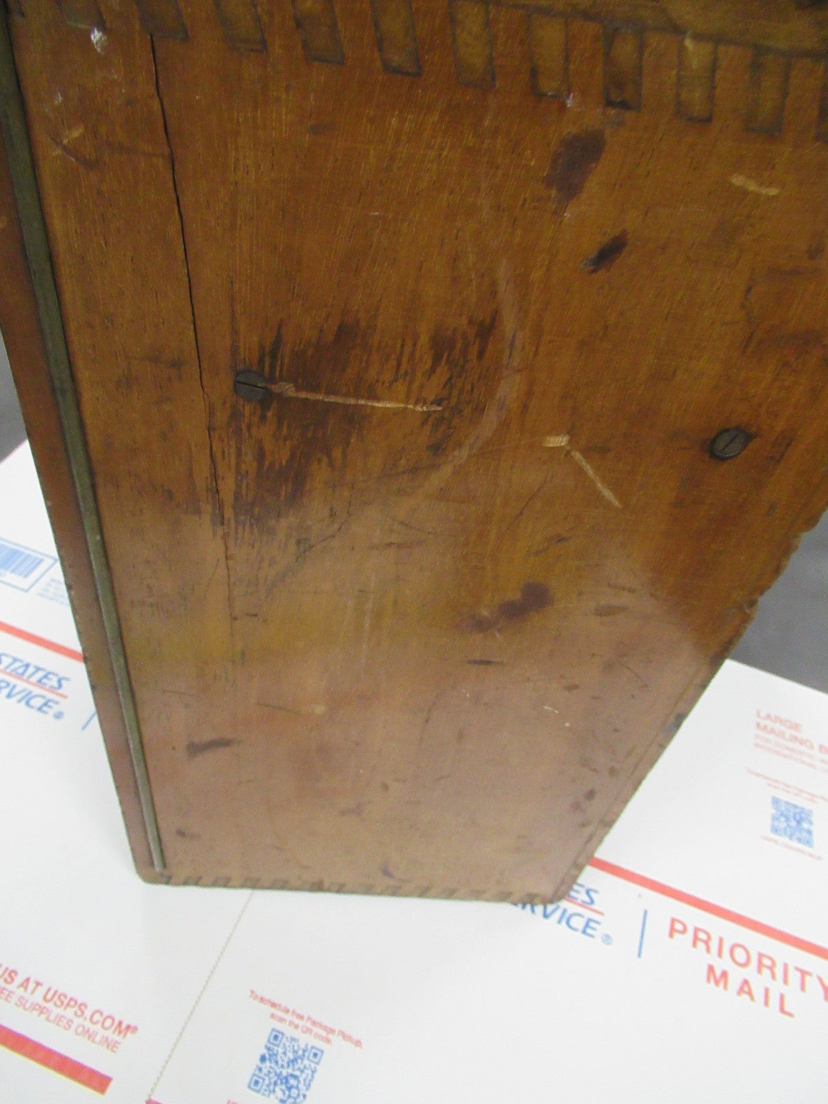 ANTIQUE WOOD CABINET EMPTY CARL ZEISS  1900's with key  MICROSCOPE PART TA-5-b