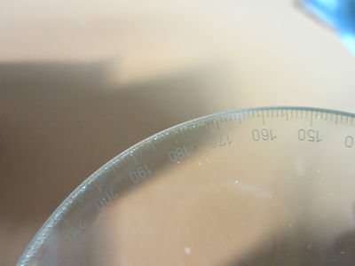 GONIOMETER PART GLASS INSERT 360 DEGREES [some delimitation]   BIN#16