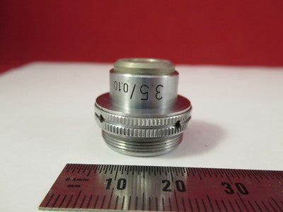 Ernst Leitz Wetzlar Germany Objective 3.5X /170 Microscope Optics