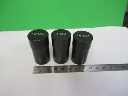 LOT 3ea AO EMPTY BRASS OBJECTIVE CANISTER MICROSCOPE PART AS PICTURED #R1-A-76