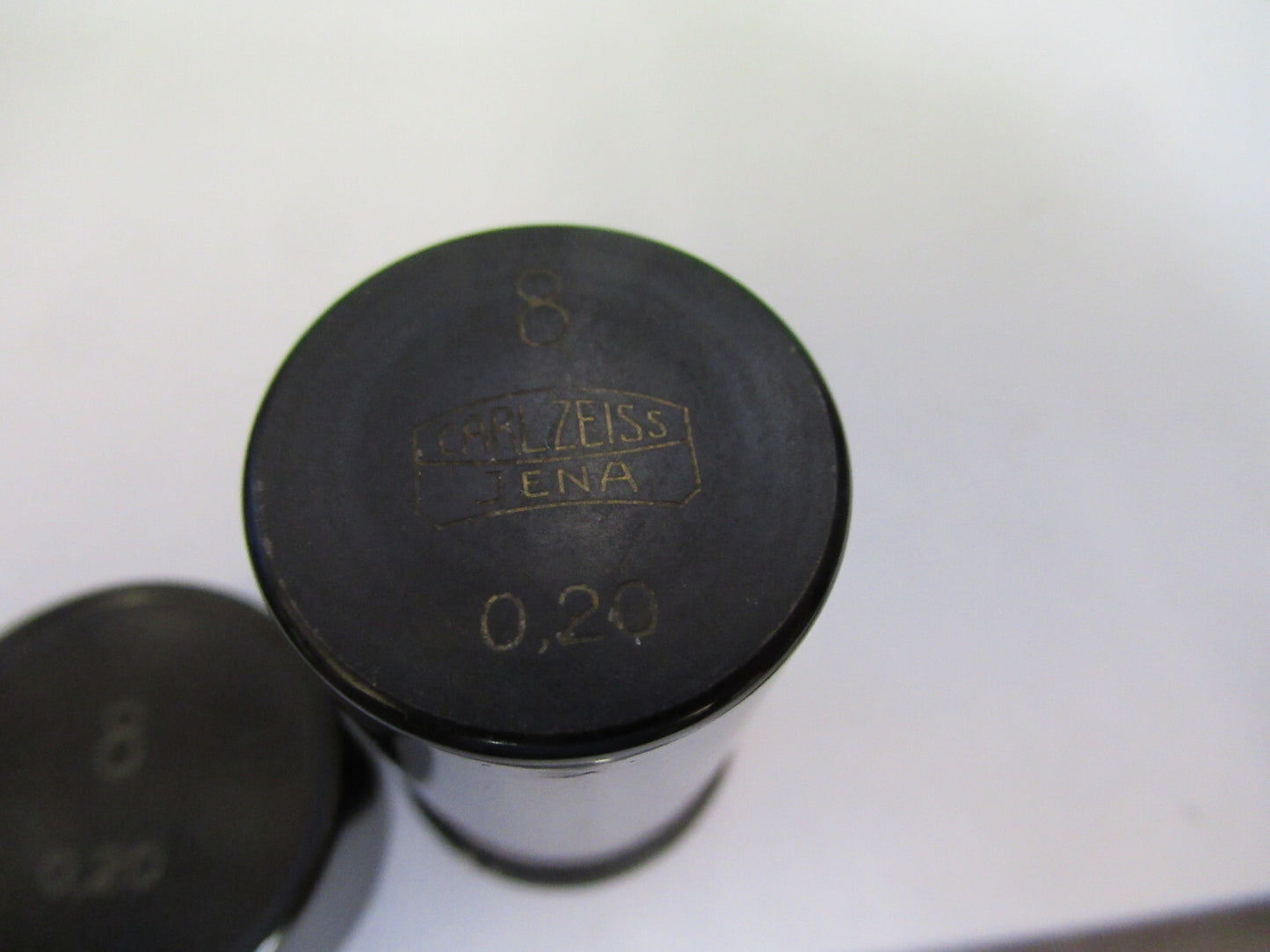CARL ZEISS GERMANY  EMPTY CANISTER OBJECTIVE MICROSCOPE PART AS PICTURED S2-C-34