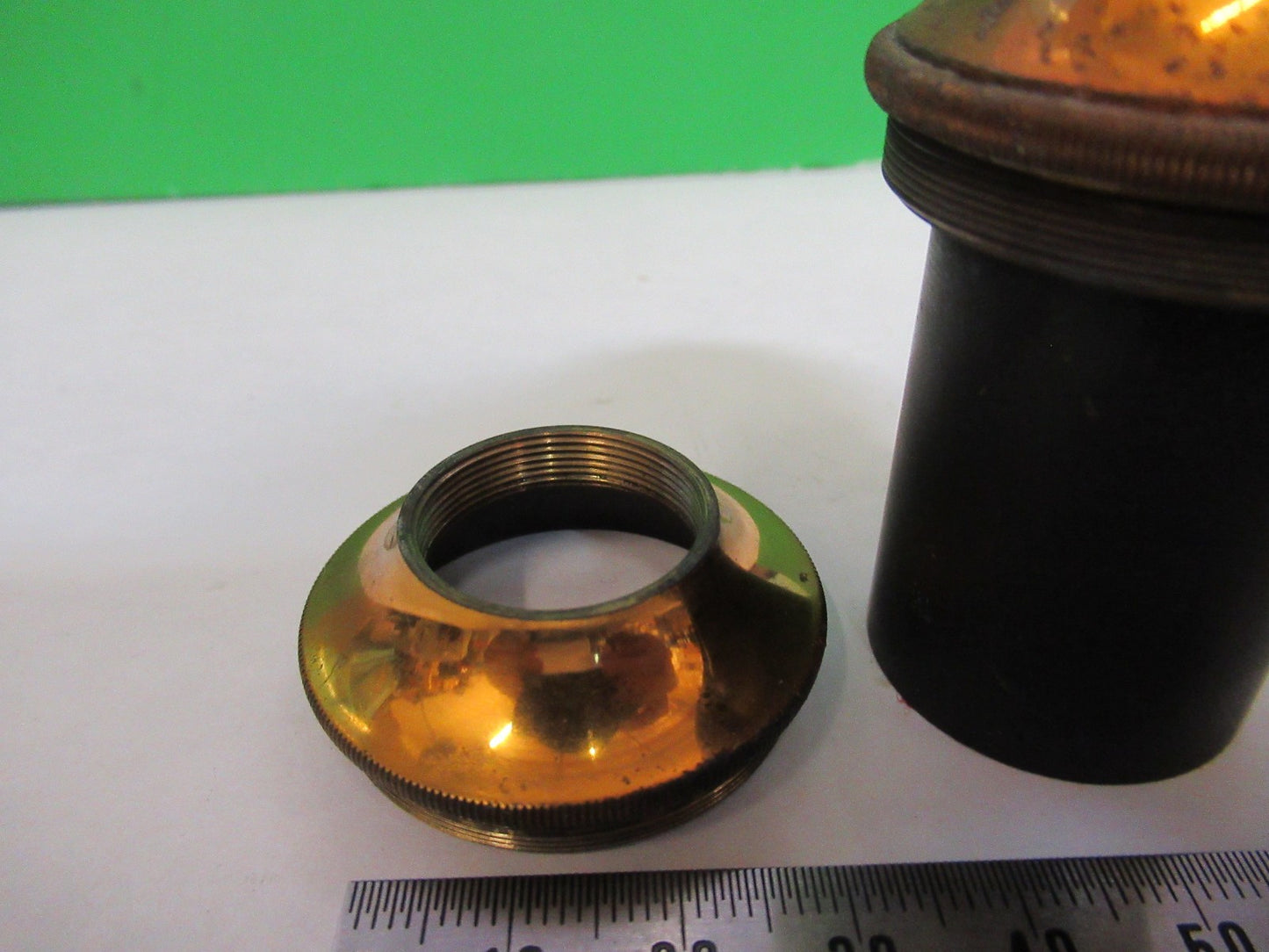 BAUSCH LOMB ANTIQUE BRASS TUBUS CROWN MICROSCOPE PART AS PICTURED Y4-FT-85
