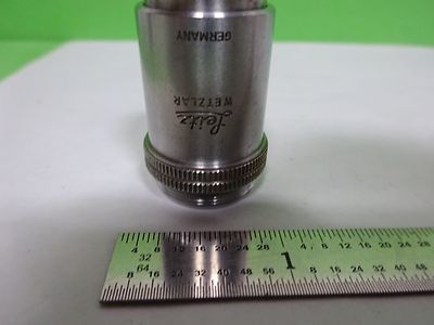 MICROSCOPE PART LEITZ GERMANY VINTAGE  OBJECTIVE 45X OPTICS AS IS BIN#2B-E-18