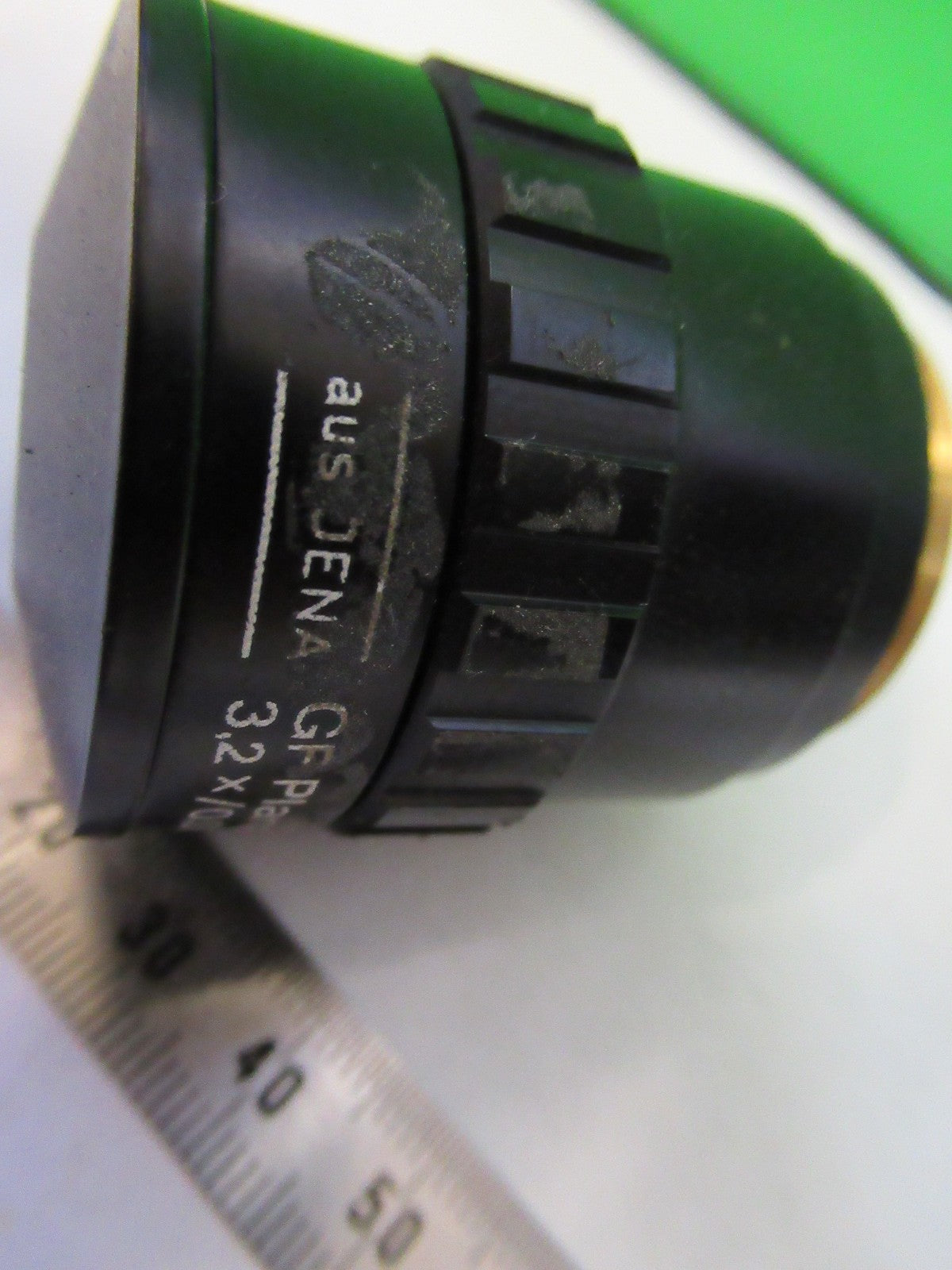 AUS JENA GERMANY INFINITY OBJECTIVE 3.2X PLANACHROMAT MICROSCOPE PART T2-A-13