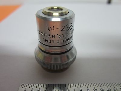 MICROSCOPE OBJECTIVE BAUSCH LOMB 10X OPTICS BIN#B3-D-04