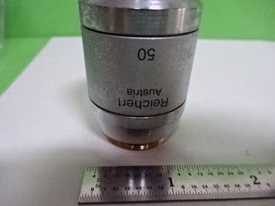 MICROSCOPE PART REICHERT POLYVAR OBJECTIVE DIC 50X FLUOR EPI OPTICS AS IS #AI-23
