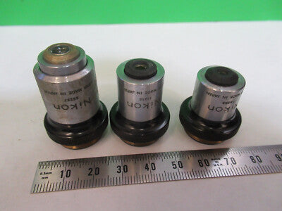 Lot Nikon Japan 4X 10X 40X Objective Optics Microscope Part