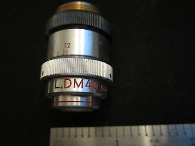 MICROSCOPE PART OBJECTIVE NIKON JAPAN ADJUSTABLE NUMERICAL APERTURE DM40