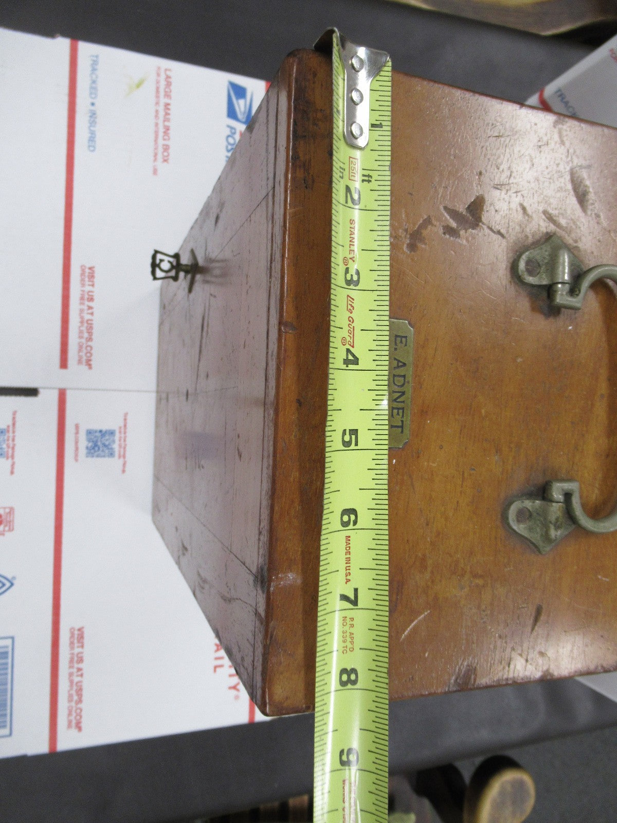 ANTIQUE WOOD CABINET EMPTY CARL ZEISS  1900's with key  MICROSCOPE PART TA-5-b
