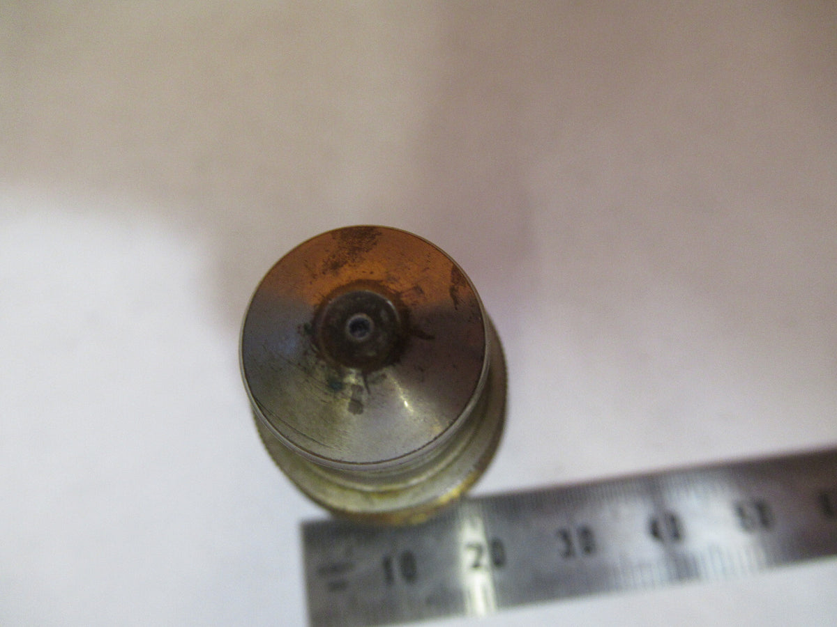 ANTIQUE BRASS BAUSCH LOMB OBJECTIVE 1/12 MICROSCOPE PART AS PICTURED Y3-A-46