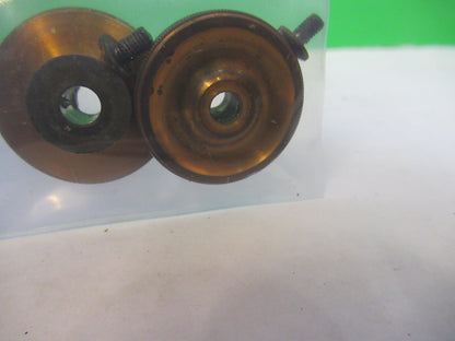 ANTIQUE BAUSCH LOMB MINI KNOBS BRASS MICROSCOPE PART AS PICTURED S1-B-13