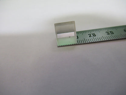 OPTICAL BK7 GLASS PRISM  MIL SPEC OPTICS MICROSCOPE PART AS PICTURED 80-B-02