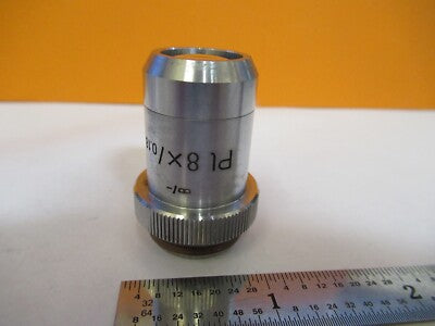 LEITZ WEZTLAR OBJECTIVE PL 8X INFINITY OPTICS MICROSCOPE PART AS PIC &H8-C-19