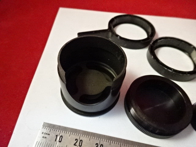 Lot 6 Ea Microscope Parts Assorted Mounts Optics AS IS