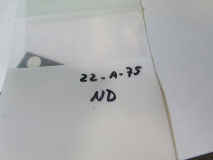 OPTICAL NEUTRAL DENSITY FILTER ND OPTICS AS PICTURED #22-A-75