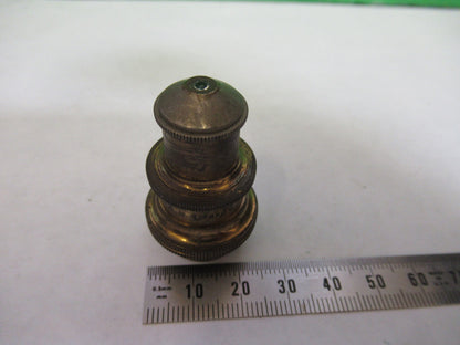 ANTIQUE BAUSCH LOMB BRASS OBJECTIVE 1/6 MICROSCOPE PART AS PICTURED S7-A-33