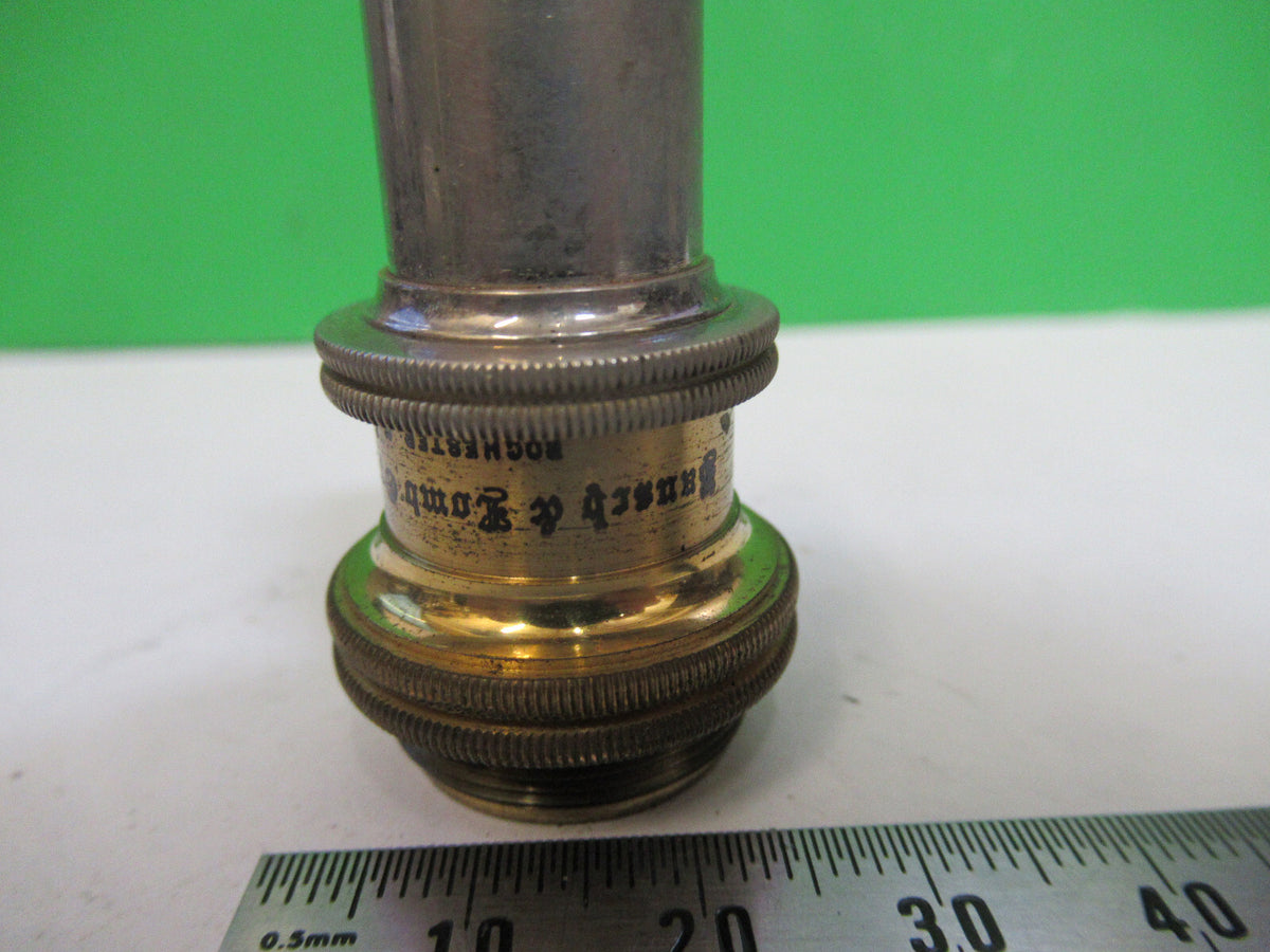ANTIQUE BAUSCH LOMB BRASS OBJECTIVE 1.9mm MICROSCOPE PART AS PICTURED #R9-B-16