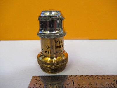Antique Ernst Leitz 70X 1/10 Objective Microscope Part