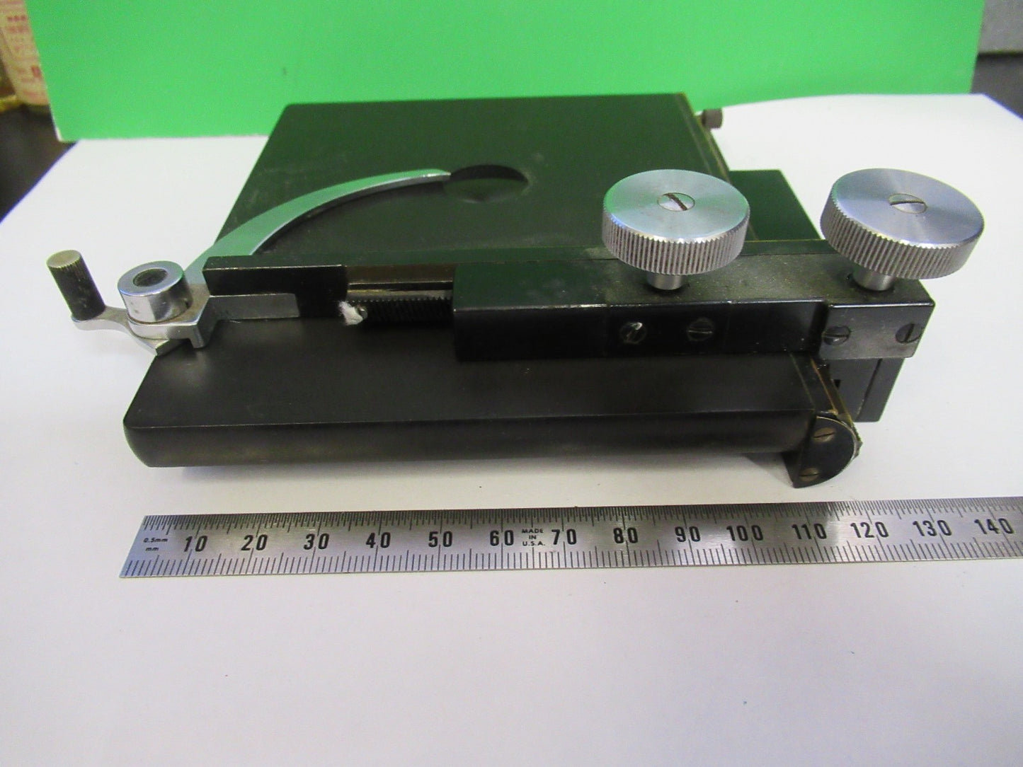 BAUSCH LOMB XY STAGE TABLE CLIPS OPTICS MICROSCOPE PART AS PICTURED V3-A-48