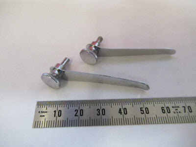 American Optical Co. Spencer Lens Co. Pair Clips Microscope Part