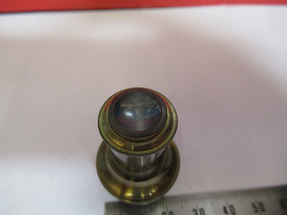 ANTIQUE  BRASS BECK LONDON OBJECTIVE 2 in MICROSCOPE PART AS PICTURED G4-A-108