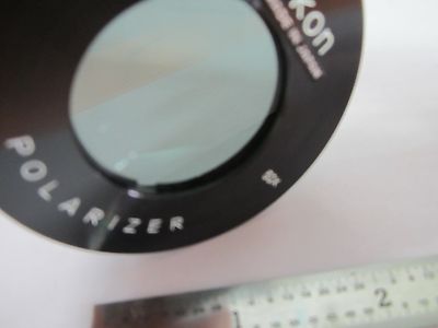 MICROSCOPE PART NIKON POLARIZER LENS 50X OPTICS BIN#45-B-14
