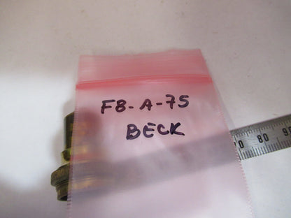 Antique Brass Rj Beck 1 in Lens Objective Microscope