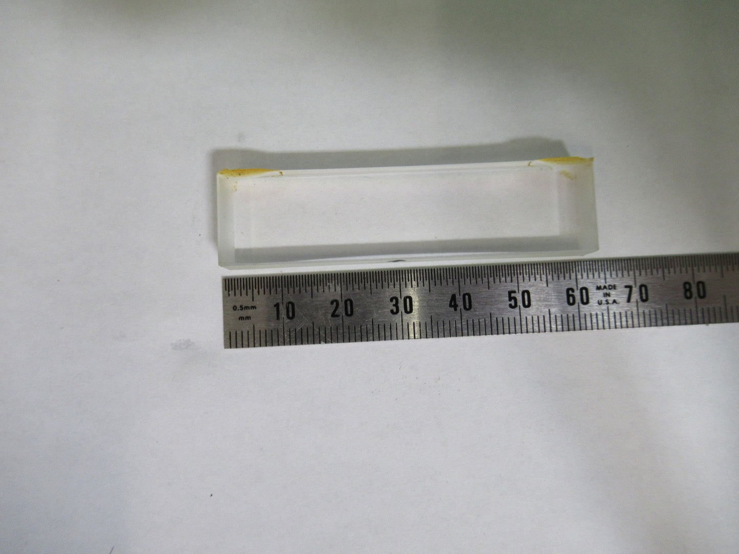 OPTICAL GLASS RECTANGULAR Bi CC CONCAVE LENS LASER OPTICS AS PICTURED 98-A-03