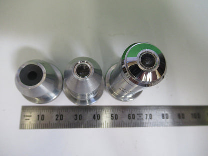 REICHERT AUSTRIA lot objectives 4X 10X 40X MICROSCOPE PART AS PICTURED X5-A-76