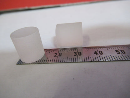 Optical Lot 2 Ea Cylinder Frosted BK7 Glass Preform Optics