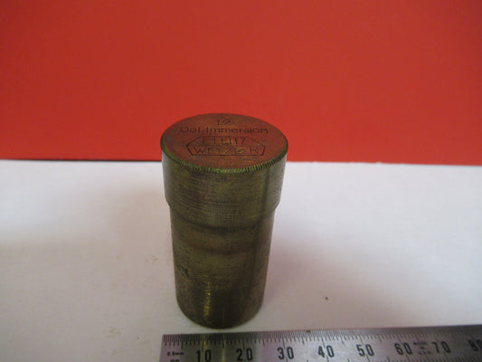 Antique Brass Ernst Leitz Germany Empty Objective Canister