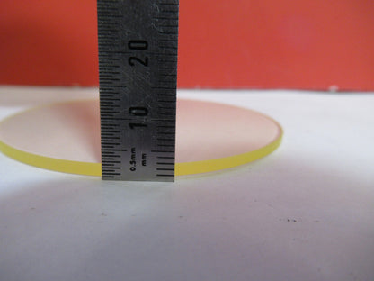 OPTICAL FLAT SPECIAL YELLOW TINT GLASS WINDOW OPTICS S4-B-61