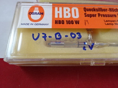 MICROSCOPE PART OSRAM GERMANY HBO LAMP BULB 100W/1 LEITZ OPTICS AS IS B#U7-B-03