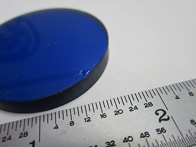 OPTISCHER RUNDER BLAUER FILTER [abgeplatzt] LASEROPTIK WIE IST BIN#Q4-R-31