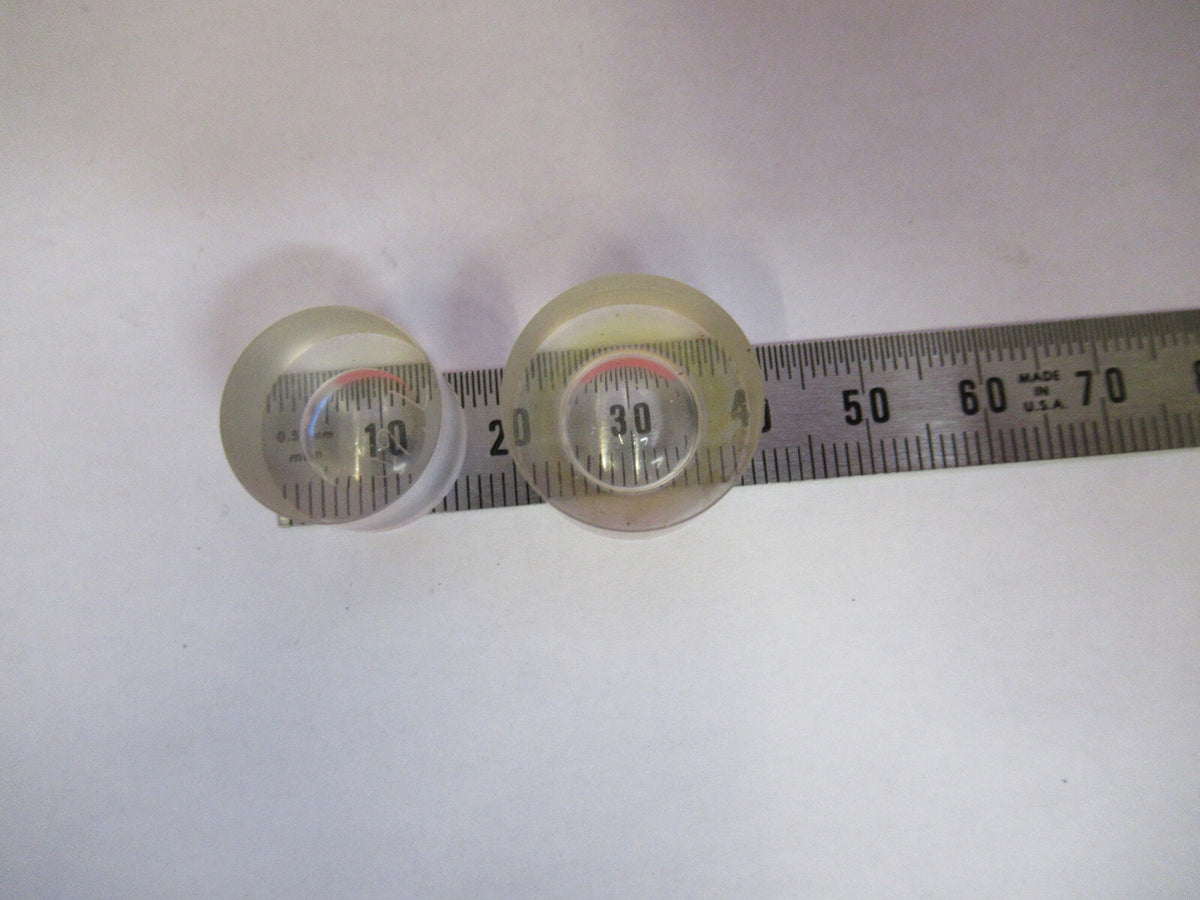 LOT 2ea OPTICAL GLASS LENS PLANO CONCAVE PL-CC OPTICS X3-B-61