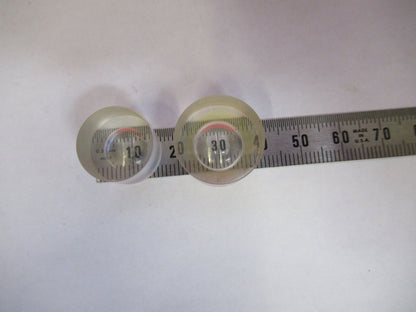 LOT 2ea OPTICAL GLASS LENS PLANO CONCAVE PL-CC OPTICS X3-B-61