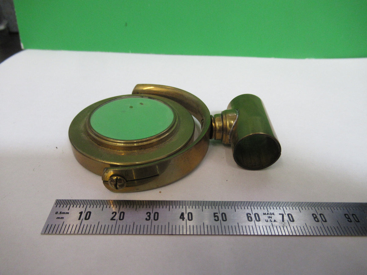 Antique Brass Mirror James Parkes England Microscope Part