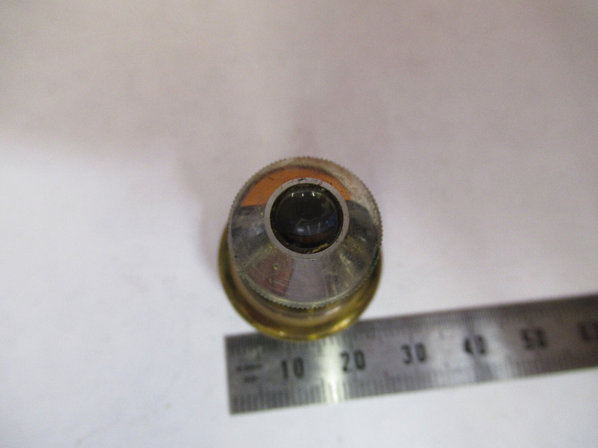 ANTIQUE BAUSCH LOMB BRASS OBJECTIVE 1in MICROSCOPE PART AS PICTURED Y1-A-52